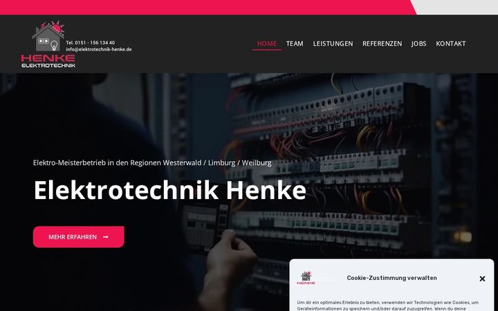 Website-Vorschau: Elektrotechnik Henke