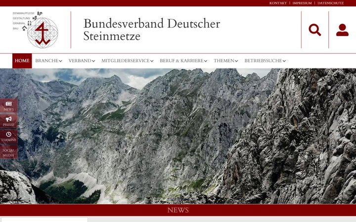 Website-Vorschau: Bundesverband Deutscher Steinmetze
