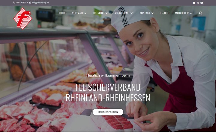 Website-Vorschau: Fleischerverband Rheinland-Rheinhessen