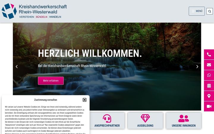 Website-Vorschau: Kreishandwerkerschaft Rhein-Westerwald